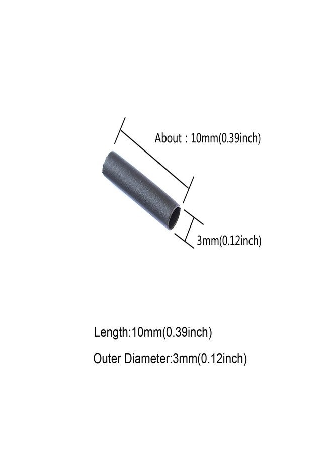 ياتشيو 250 قطعة من أنابيب انكماش وصلات الشعر، أنابيب سوداء قابلة للانكماش لوصلات الشعر (أسود) - Image 2